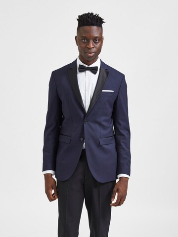 Coupe slim Veste de costume SELECTED HOMME en bleu : devant