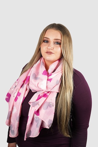HARPA Scarf 'URA' in Pink: front
