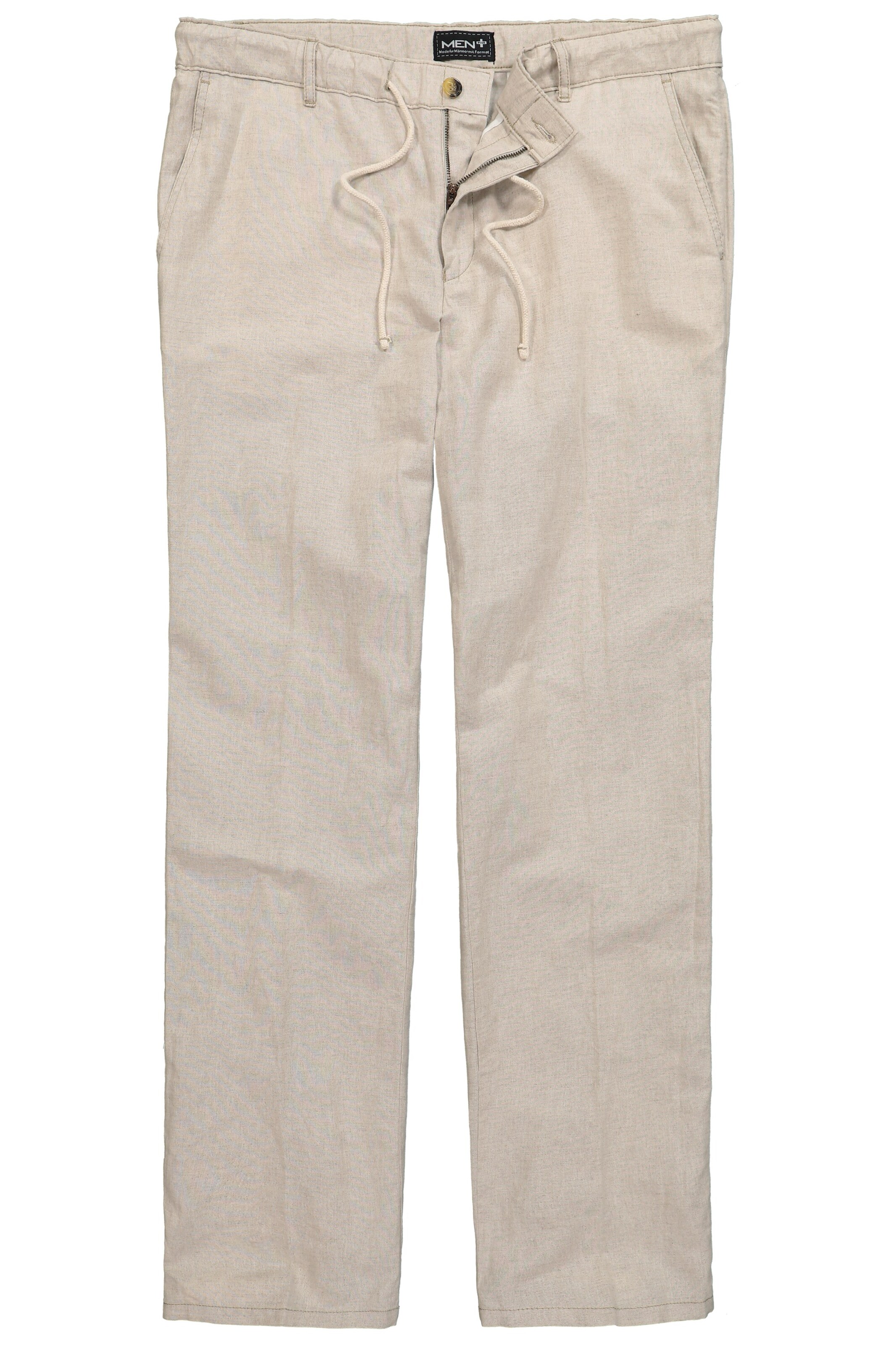 Men Plus Regular Broek in Grijs: voorkant