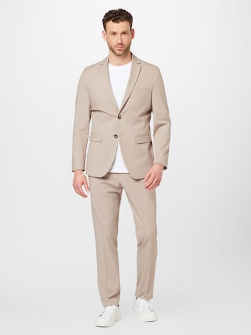 Coupe slim Costume 'LIAM' SELECTED HOMME en gris : devant