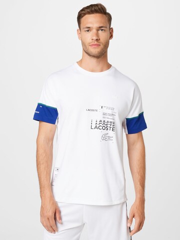 Lacoste Sport - Camiseta funcional en blanco: frente