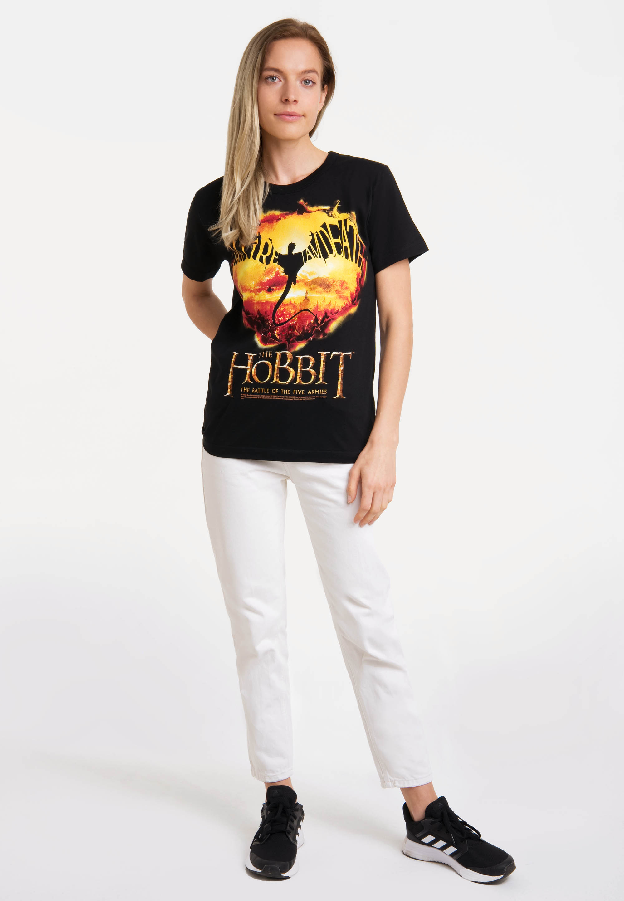 LOGOSHIRT T-Shirt Hobbit - I Am Fire I Am Death in Schwarz 