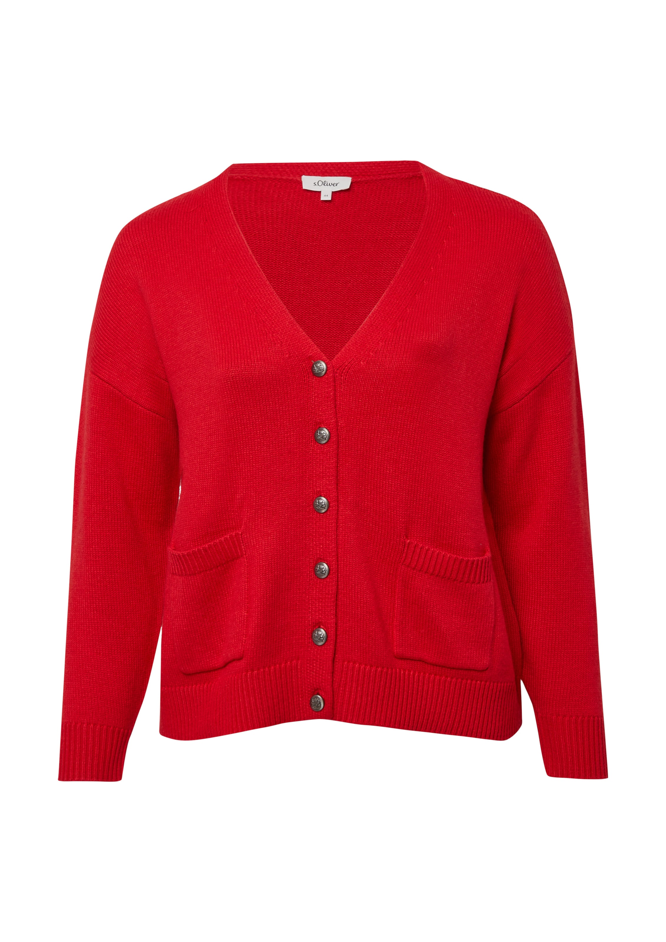 s.Oliver Red Label Plus Gebreid vest in Rood: voorkant