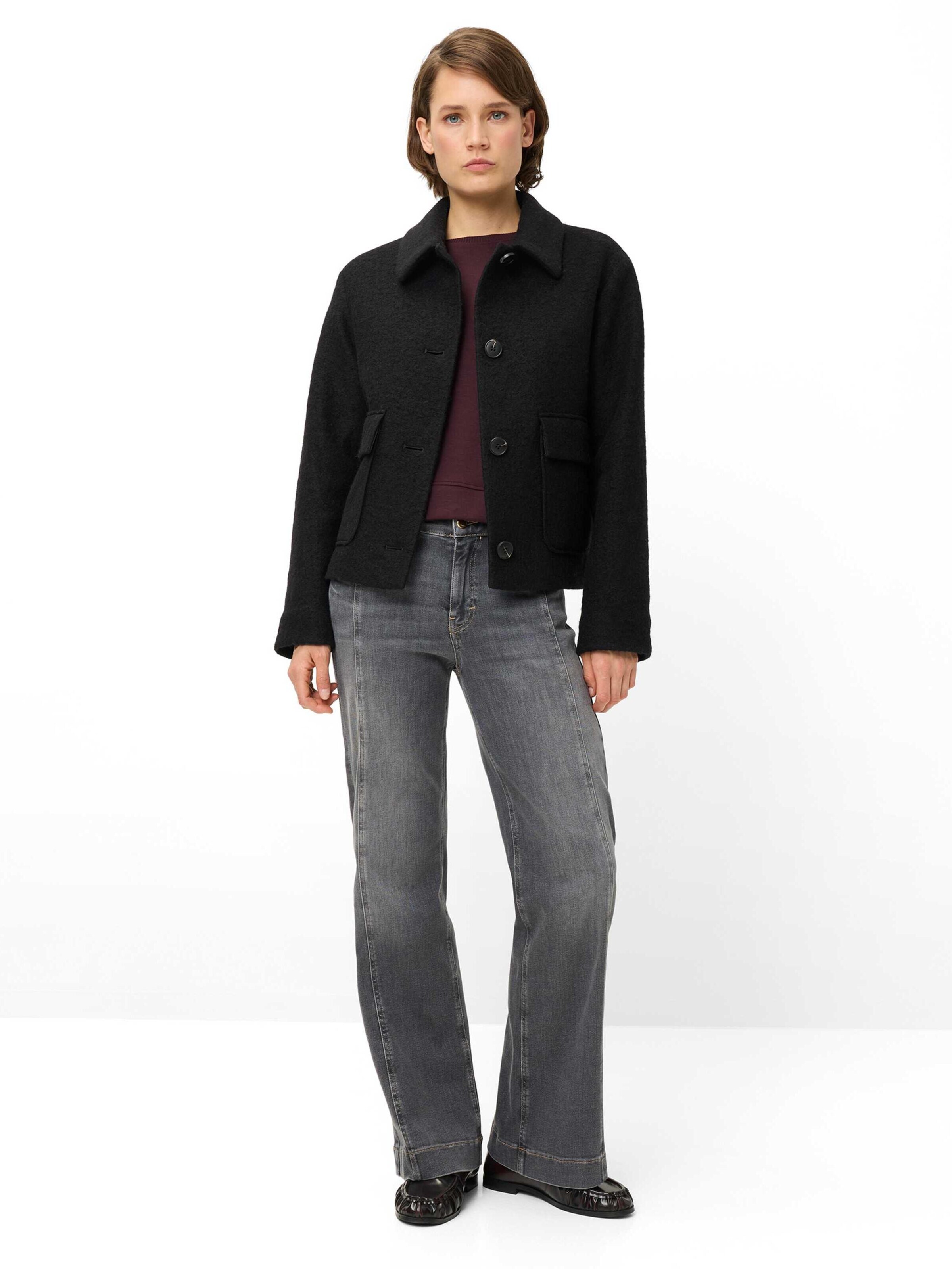 Fuchs Schmitt Winter Jacket 'Wolljacke Salerno' in Black