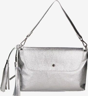 Pochette 'Pochette Donna Pelle Dollaro Laminato con Tracolla Rimovibile - Made in Italy' di Gave Lux in argento: frontale