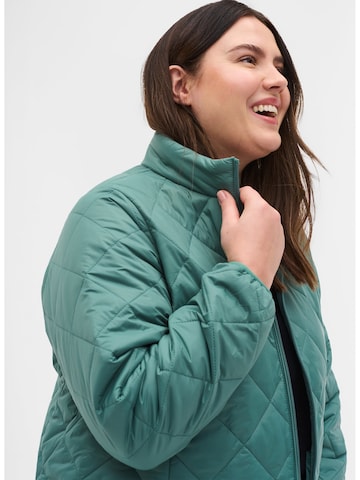 Zizzi Between-Season Jacket 'Diamond' in Blue