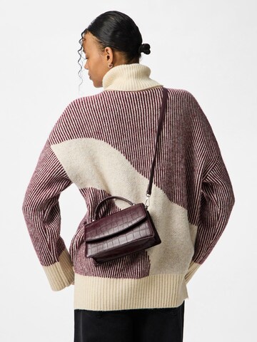 PIECES Umhängetasche 'PCRUKKA KROKO' in Rot