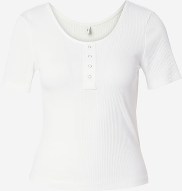 T-shirt 'SIMPLE' ONLY en blanc : devant