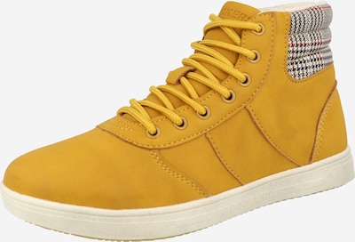 Sneaker înalt Dockers by Gerli pe galben muștar / roșu / negru / alb, Vizualizare produs
