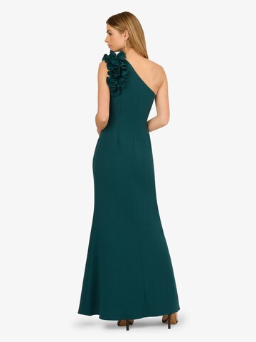 Adrianna Papell Evening dress 'One Shoulder Ruffle Crepe Gown' in Green