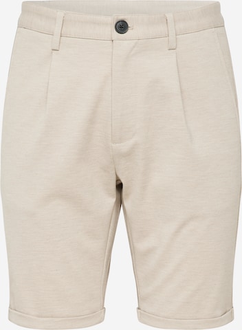 Regular Pantalon à pince 'Superflex' Lindbergh en beige : devant