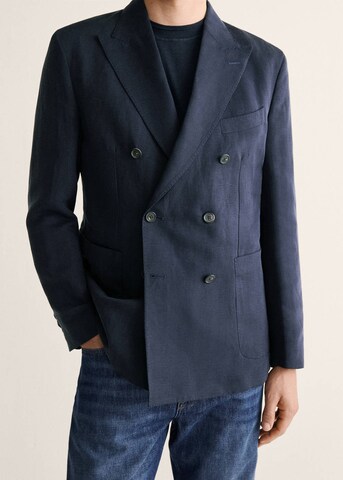 MANGO MAN Slim fit Suit Jacket 'Wave' in Blue