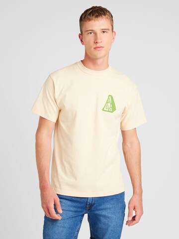 HUF T-shirt 'TT Hallows' i beige: framsida