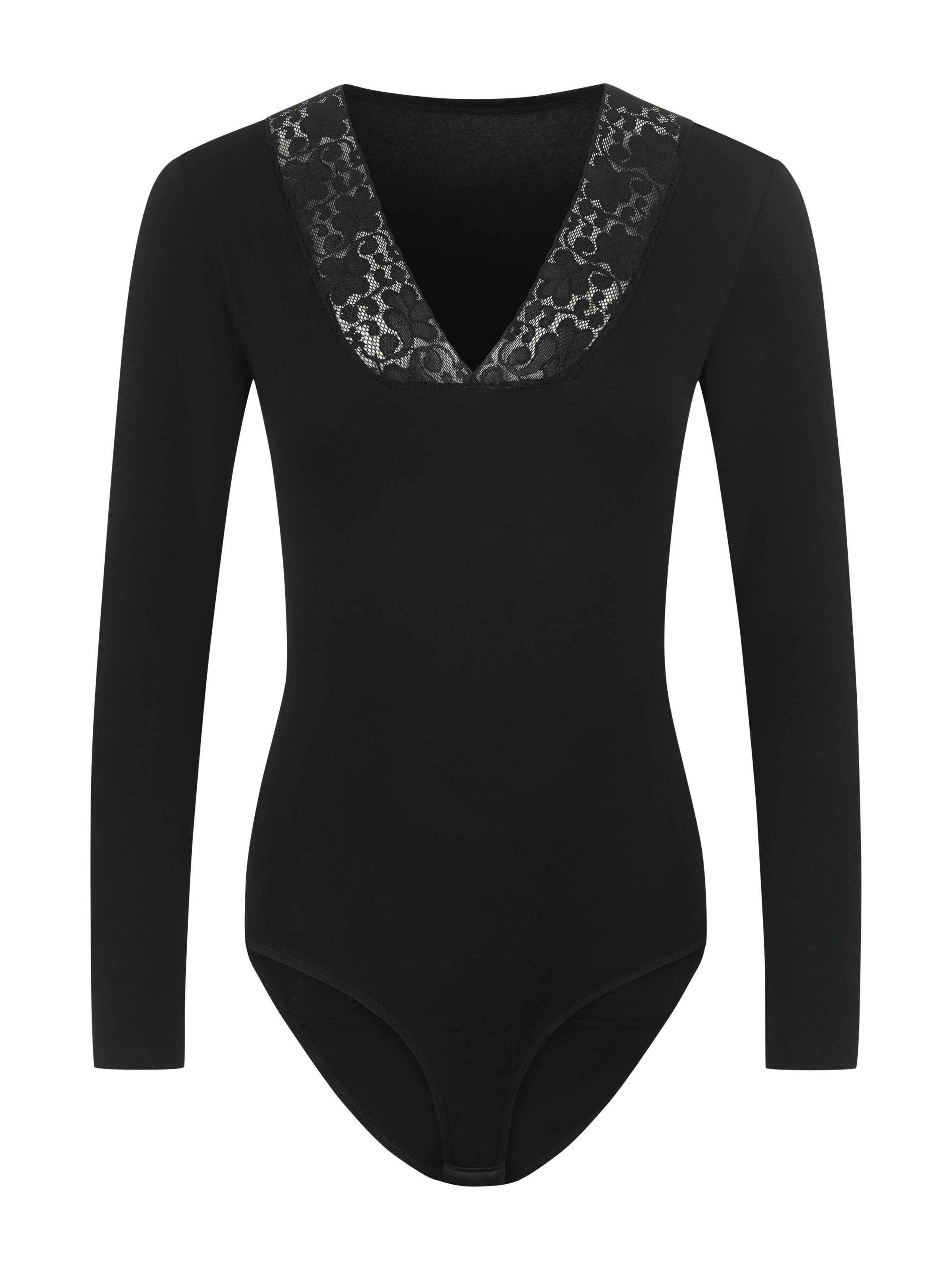 Evoni Blusenbody‌‌ in Schwarz: Vorderseite