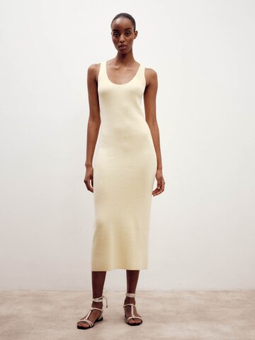 ABOUT YOU x Marie von Behrens Knit dress 'Vicky' in Yellow