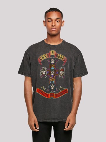 F4NT4STIC T-Shirt 'Guns 'n' Roses Appetite For Destruction' in Schwarz: predná strana