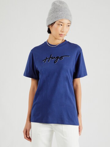 T-shirt HUGO en bleu : devant