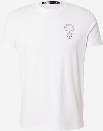 balta Karl Lagerfeld Marškinėliai: priekis