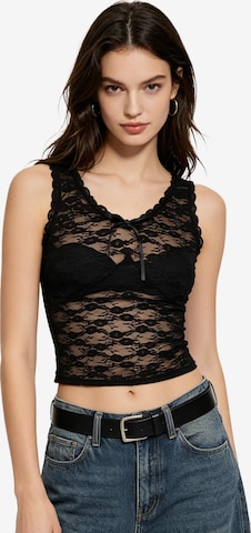 MEETWEE Top 'Summer Lace Tank Top' in Schwarz: Vorderseite
