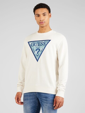 GUESS Sweatshirt in Wit: voorkant