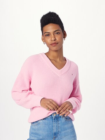 TOMMY HILFIGER Svetr – pink: přední strana