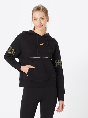 PUMA Sportief sweatshirt in Zwart: voorkant