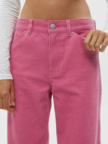 Pull&Bear Wide leg Trousers in Pink