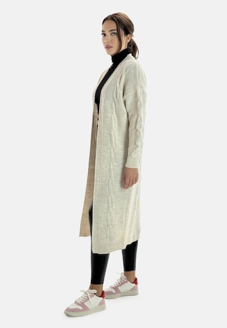 Elara Gebreid vest in Beige