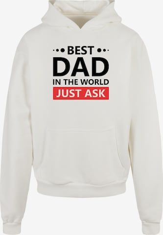 Merchcode Sweatshirt 'Fathers Day - Best Dad, Just Ask' in Red: front