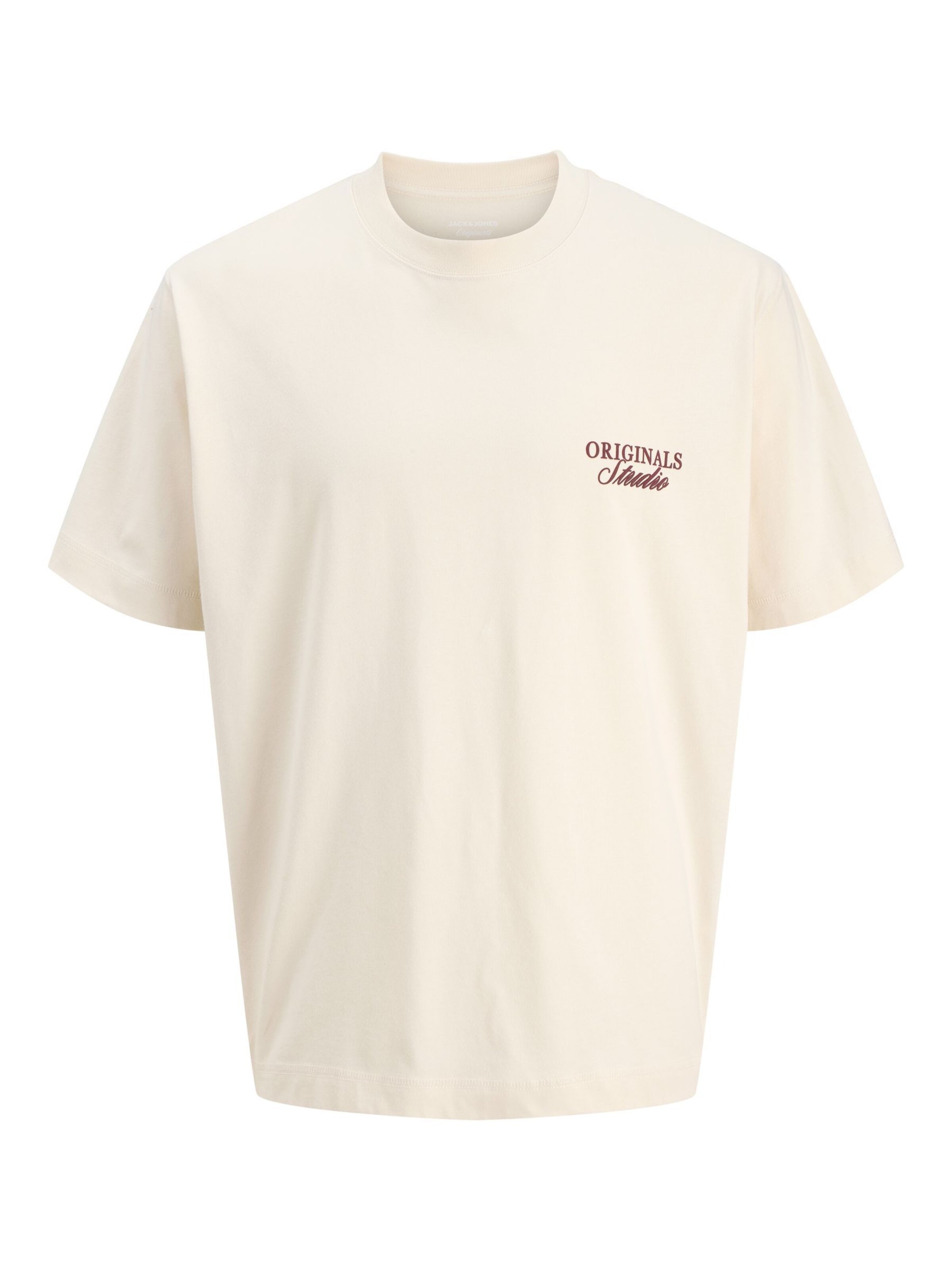 JACK & JONES Shirt 'JORNorrebro' in Dark red / Wool white, Item view