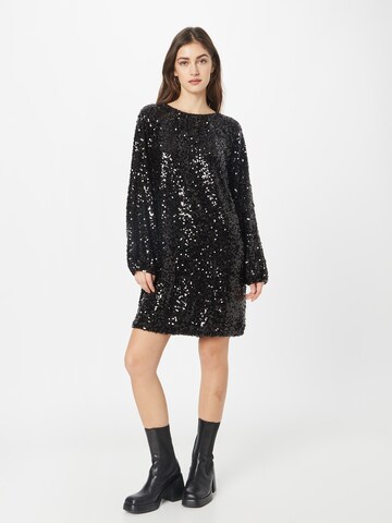 Neo Noir Kleid 'Ezra' in Schwarz: Vorderseite