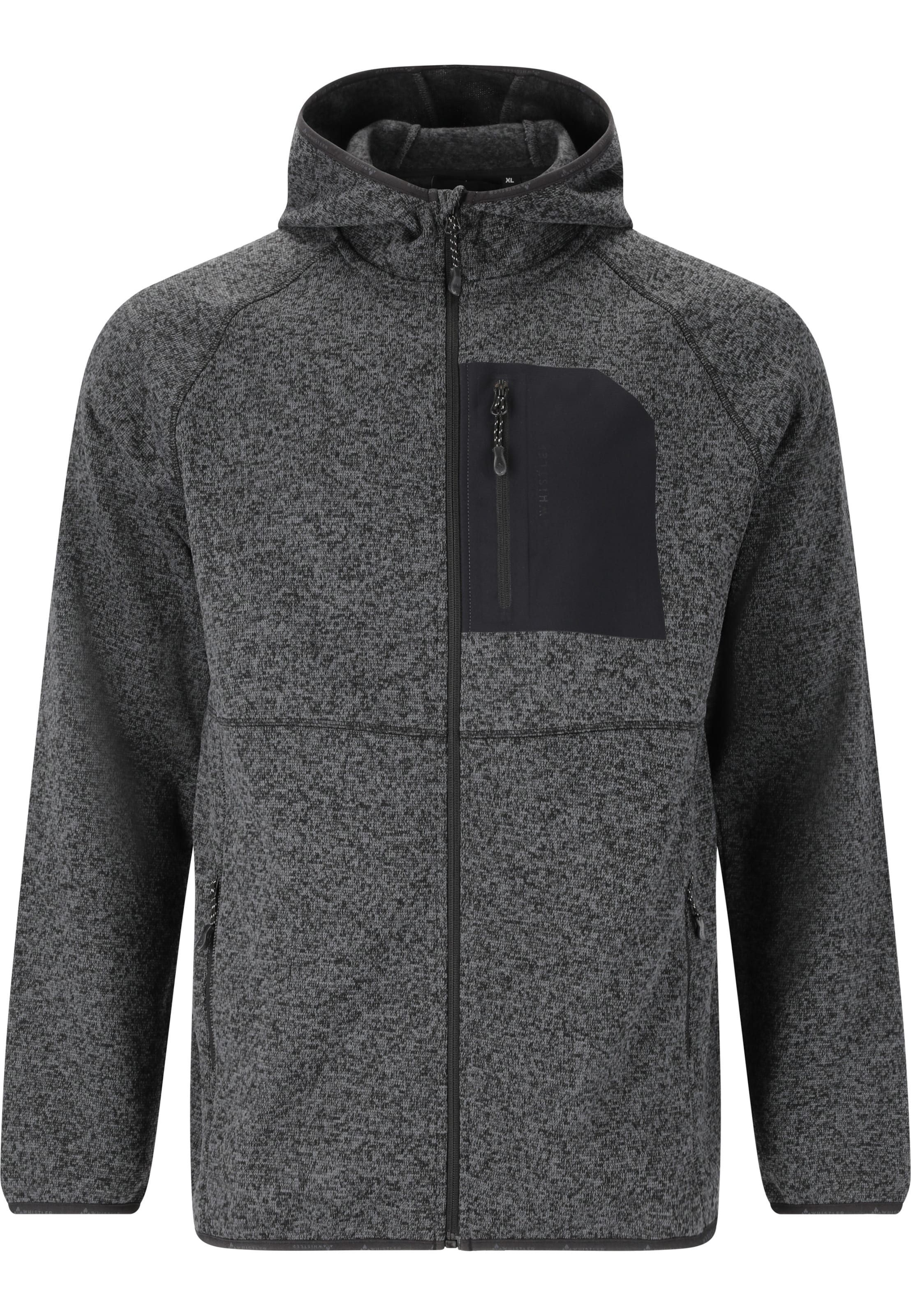 Whistler Funktionele fleece-jas 'Pennine' in Zwart: voorkant