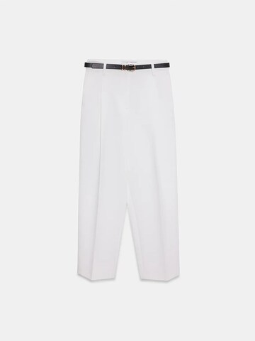 Tapered Pantaloni con pieghe di Dilvin in bianco: frontale