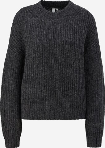 Pull-over QS en gris : devant