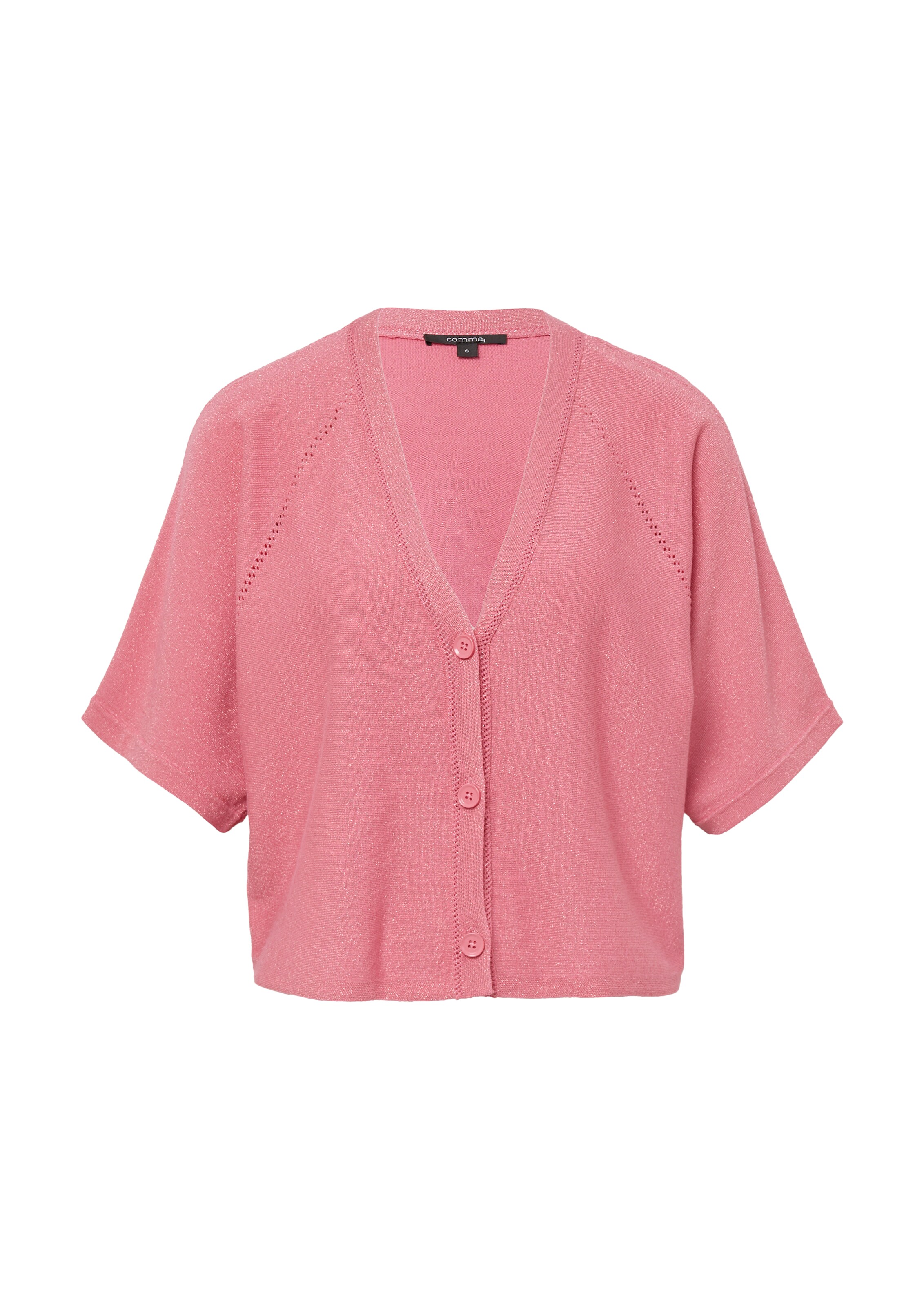 COMMA Strickjacke in Pink: Vorderseite