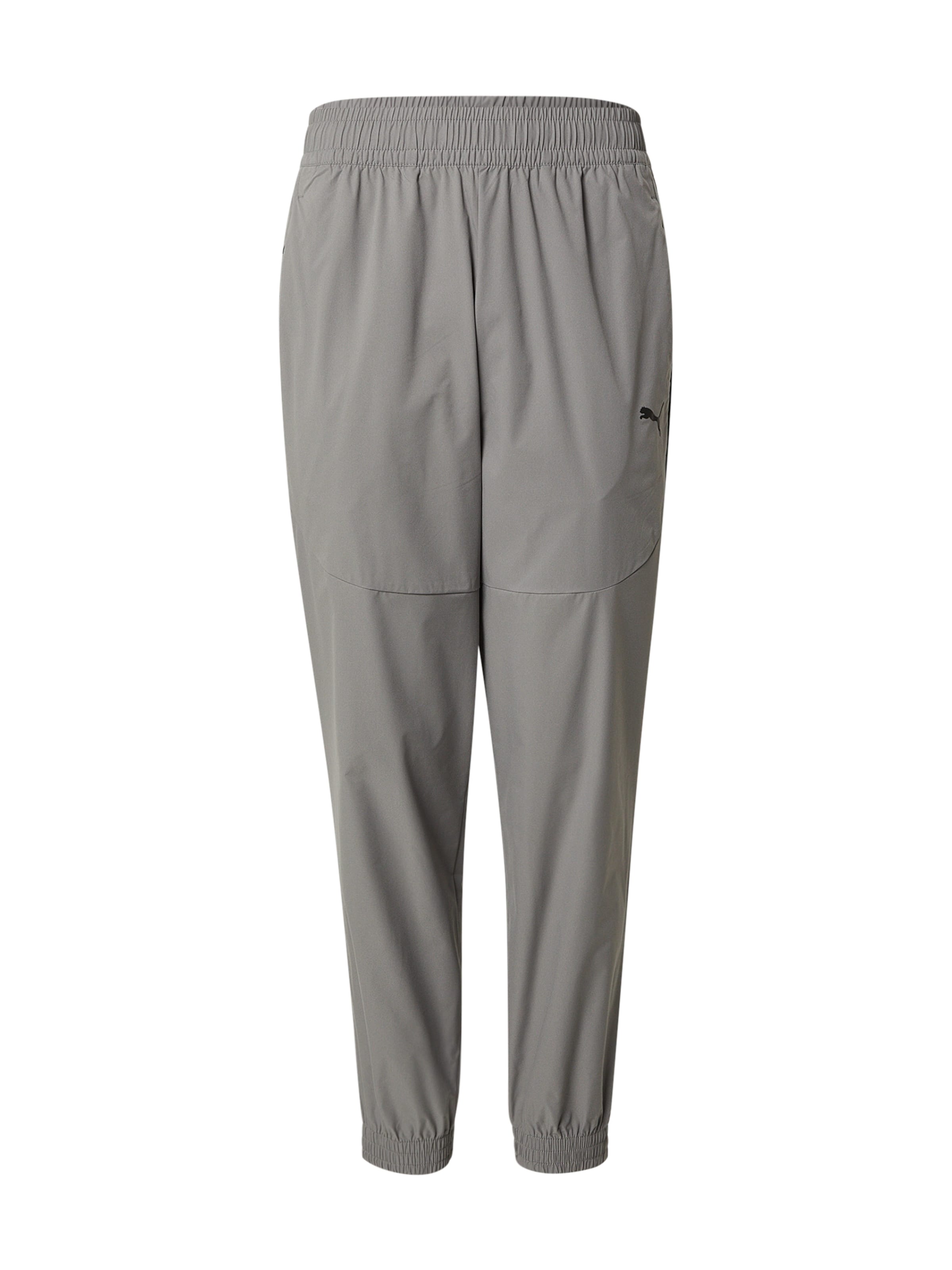 pelēks PUMA Pakapēniski sašaurināts piegriezums Sporta bikses 'PUMATECH': no priekšpuses