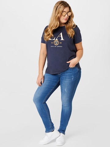 ONLY Carmakoma Skinny Jeans 'Karla' in Blauw