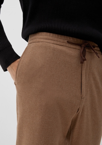 s.Oliver BLACK LABEL Slimfit Broek in Bruin