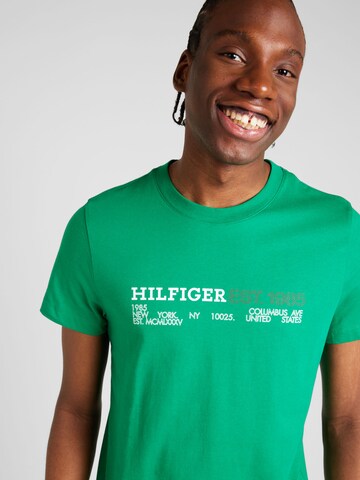 Tricou de la TOMMY HILFIGER pe verde