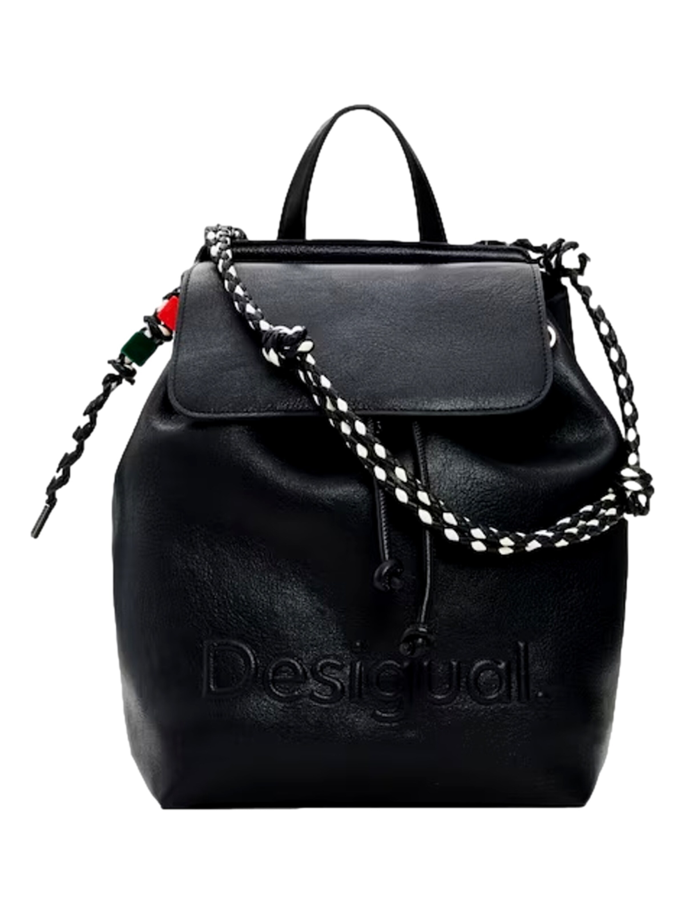Desigual Rucksack 'Half Logo Luena Mini' in Schwarz: Vorderseite