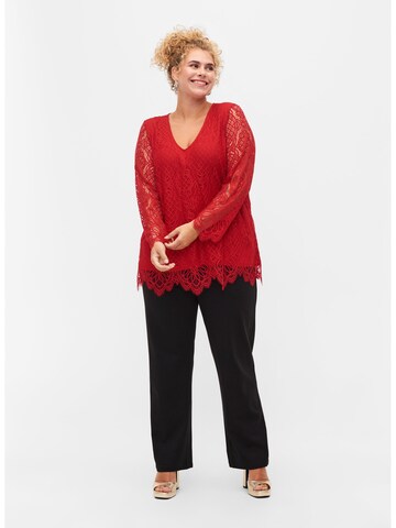 Zizzi Bluse 'Dindy' in Rot