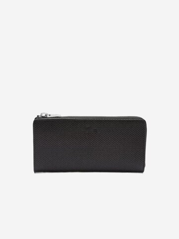 LACOSTE Tegnebog 'Lacoste Compagnon cuir piqué Chantaco' i sort: forside