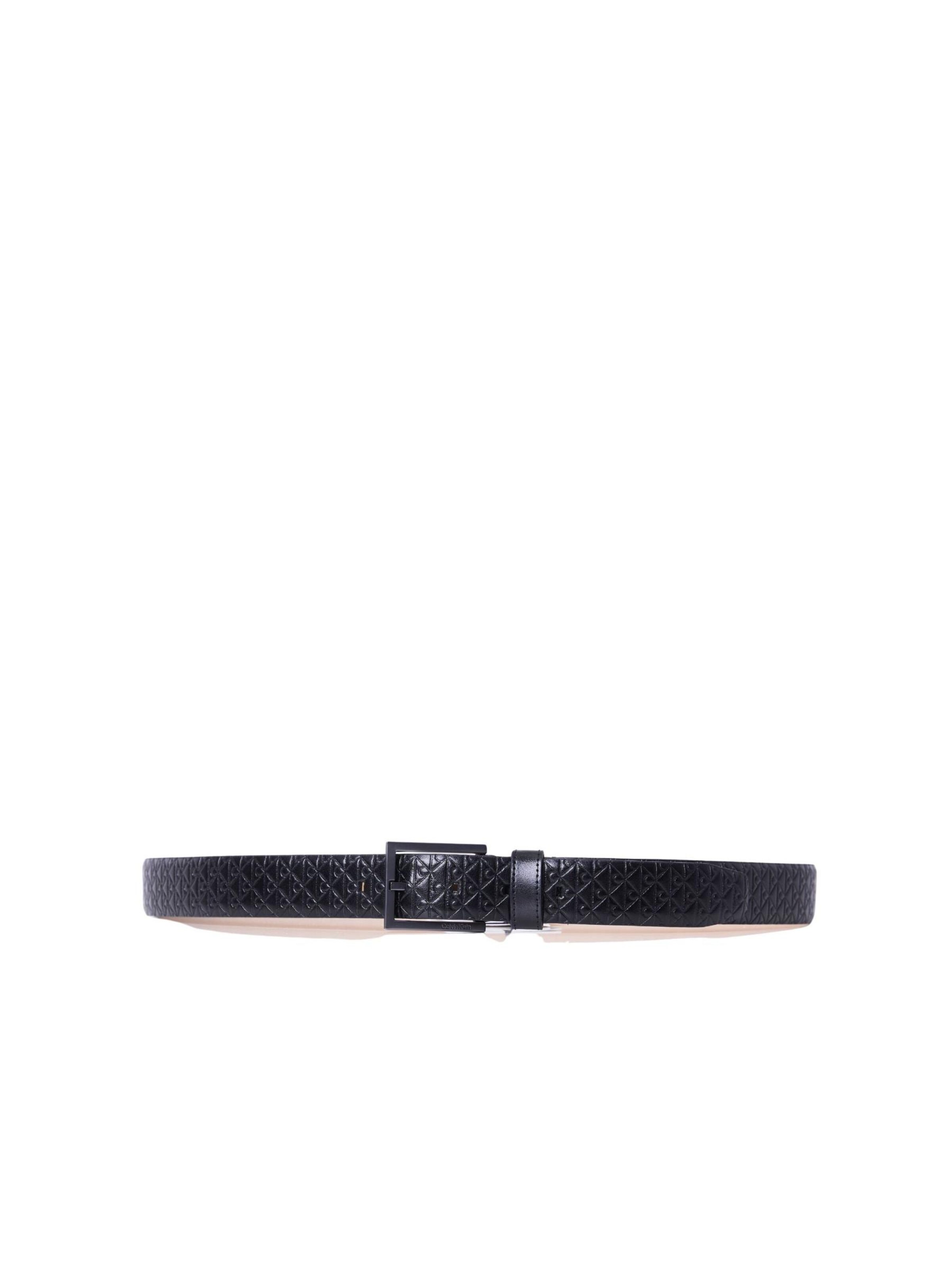 Ceinture 'CALVIN KLEIN SQUARE BUCKLE SMOOTH CINTURA' Calvin Klein en noir : devant