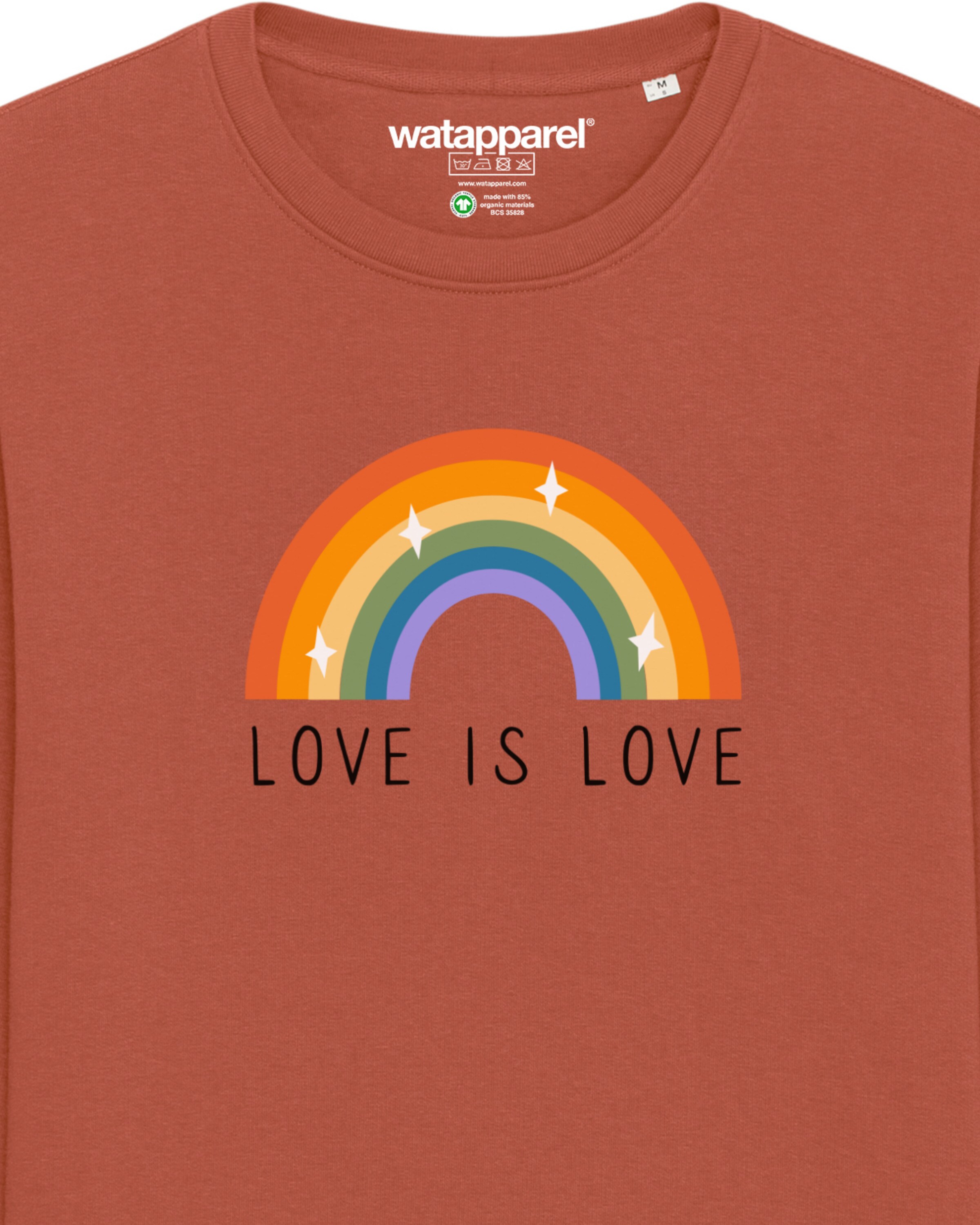 Watapparel Sweatshirt ' Love is Love ' in Bruin