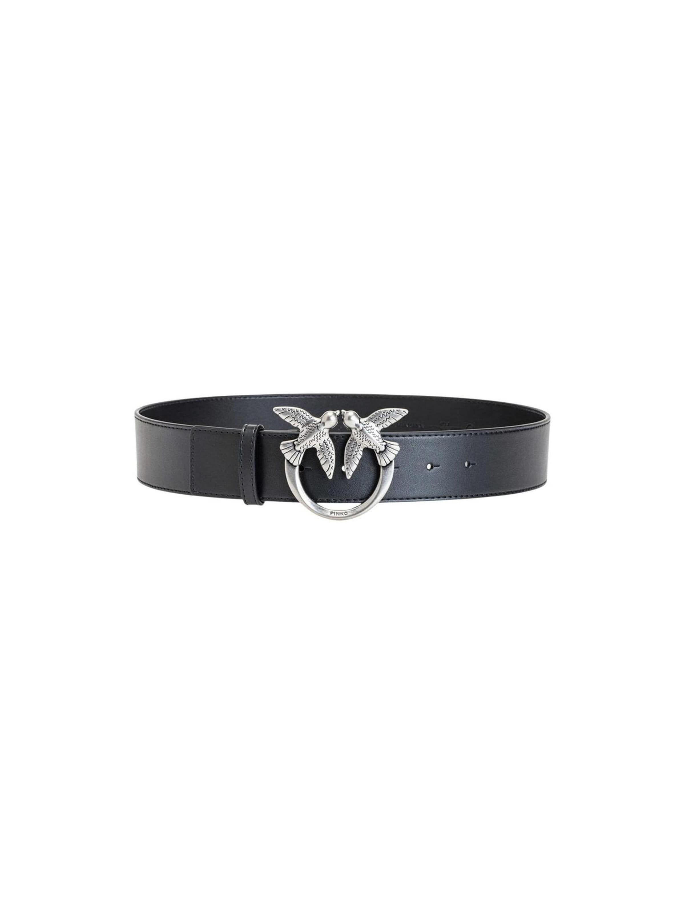 PINKO Riem 'ALTA LOVE BIRDS IN PELLE' in Zilver: voorkant