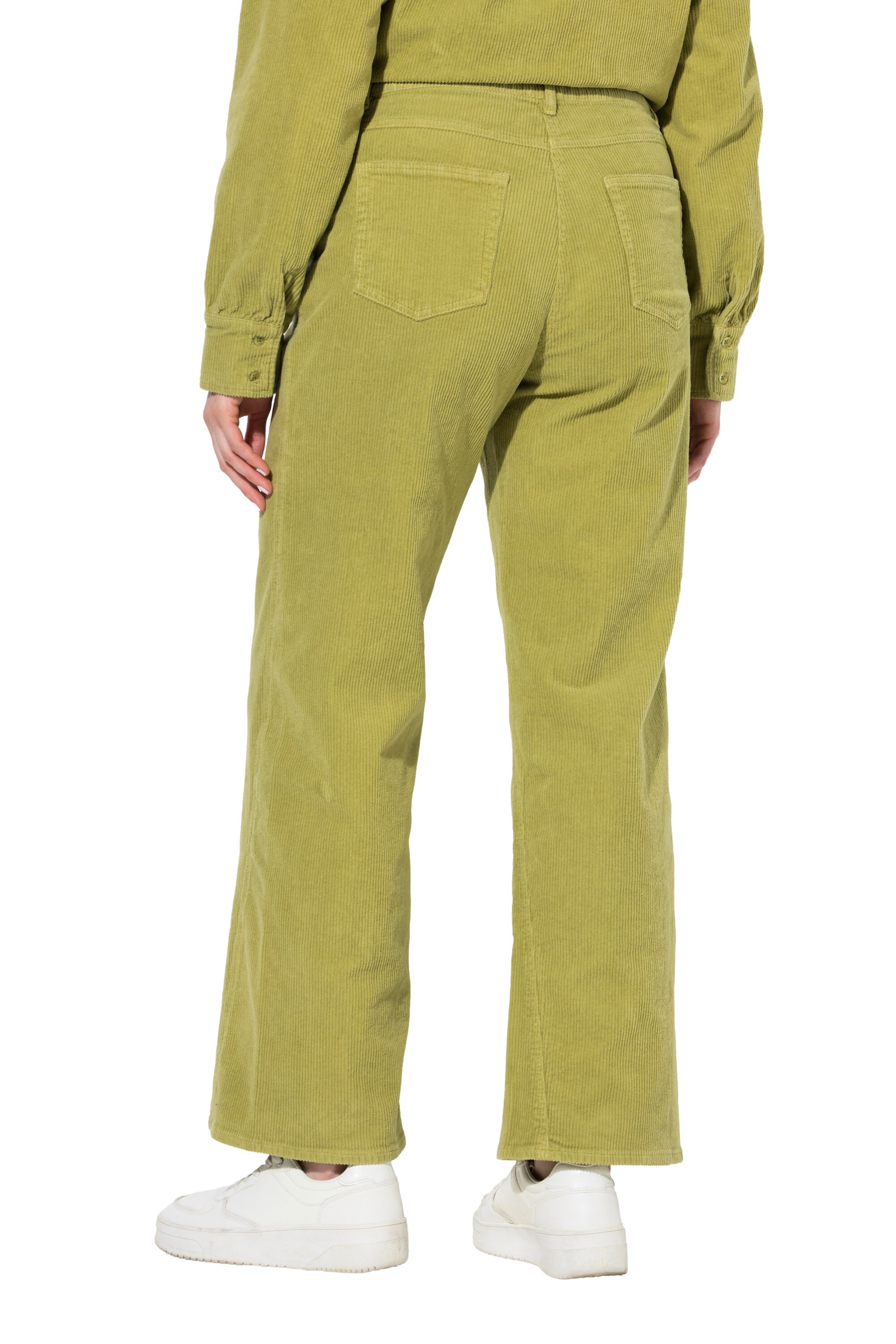 Ulla Popken Wide Leg Hose in Grün
