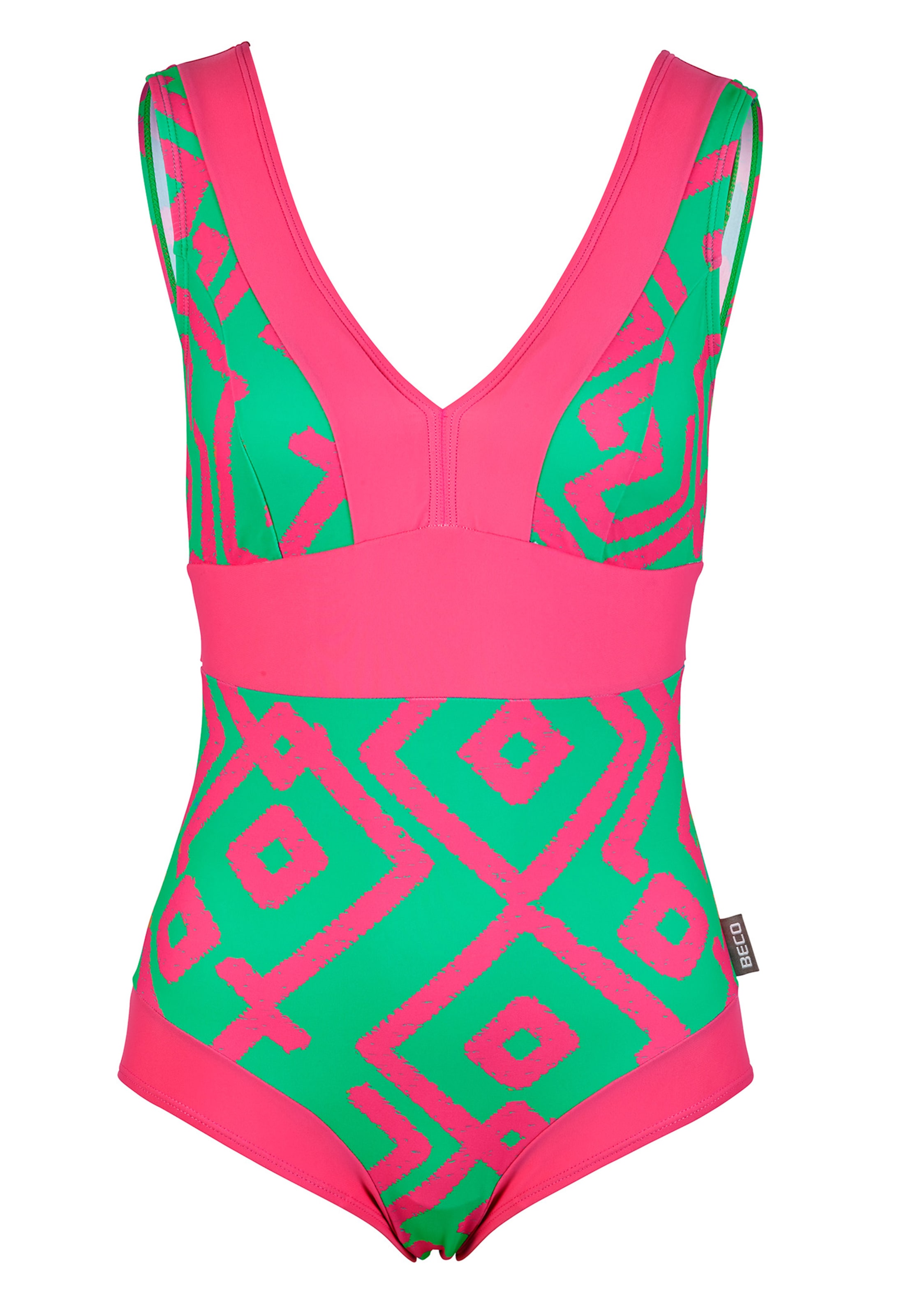 BECO the world of aquasports Swimsuit 'Inka Graphic' in Pink: front