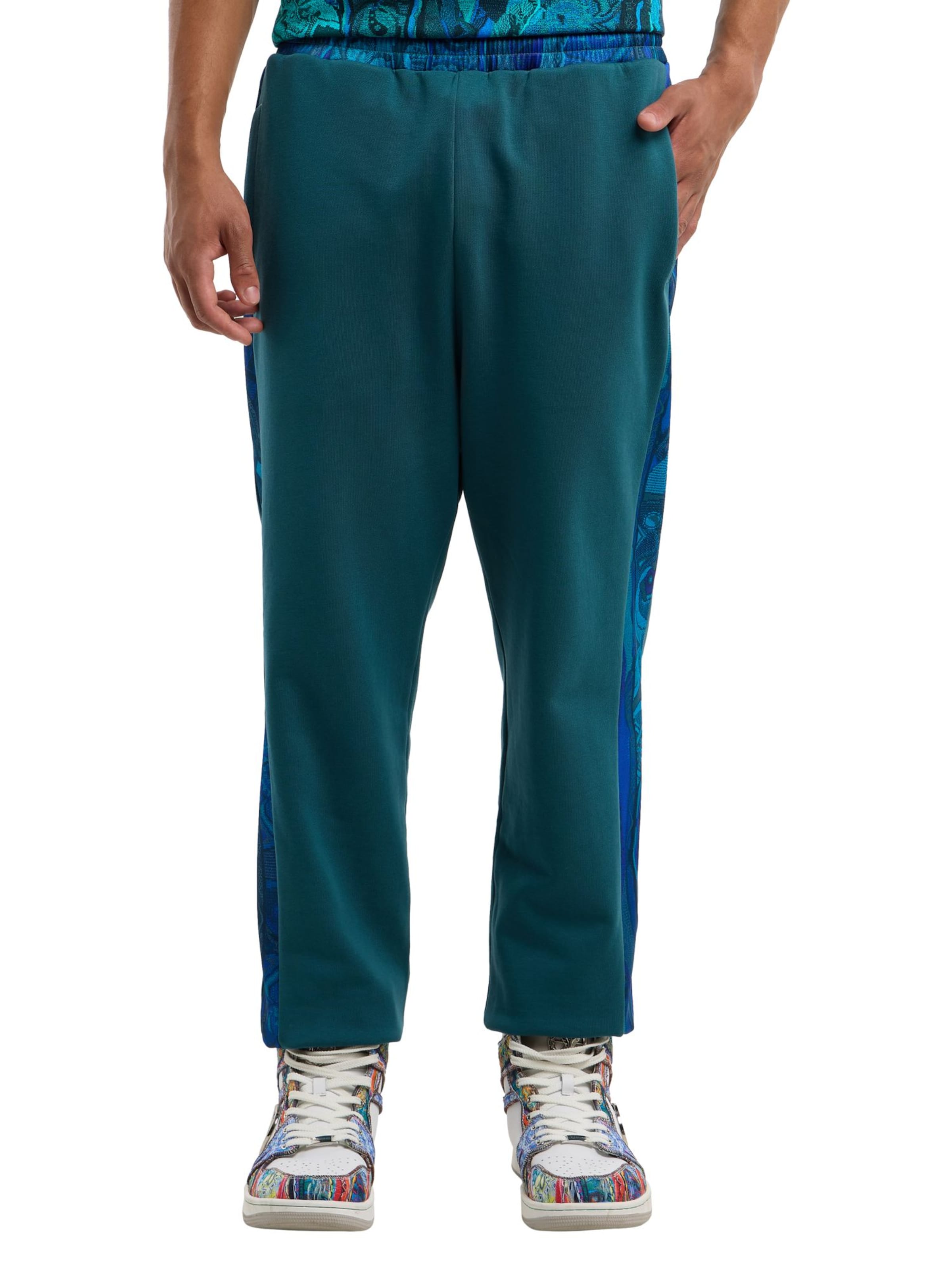Carlo Colucci Tapered Broek 'Euthum' in Blauw: voorkant