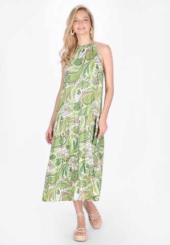 IZIA Zomerjurk 'Festival' in Groen: voorkant