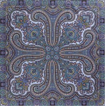 Foulard 'PAISLEY STAR' Roeckl en mélange de couleurs : devant